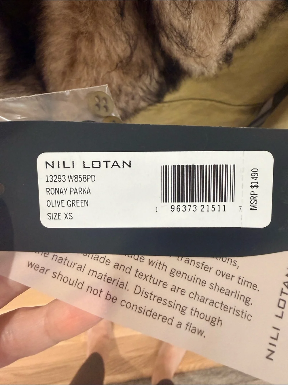 Nili Lotan Ronay Shearling Trimmed Cotton Parka